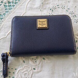 Dooney & Bourke Blue Zip Around Wallet